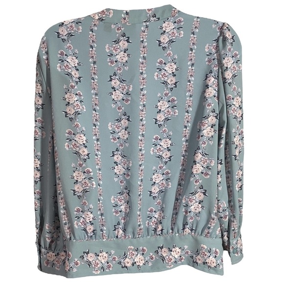 Floral Teal Blouse - Picture 2 of 11